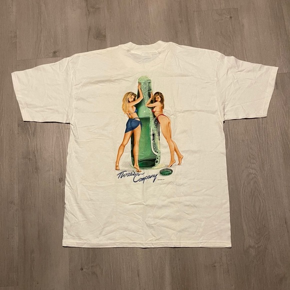 Gildan Other - Vintage Three’s Company White T Shirt Pin Up Girls